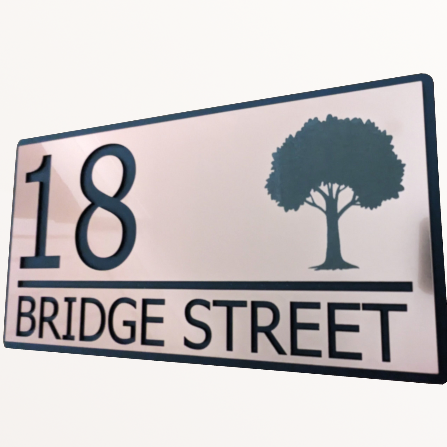 The Strata – Sleek Metallic Finish Sign