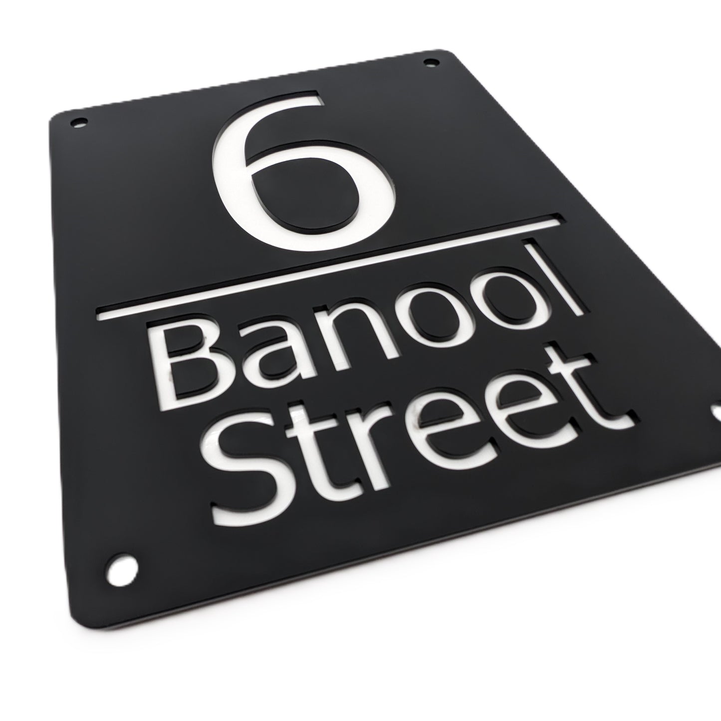 The Halo - Contemporary Dual-Layer Acrylic Address Plate