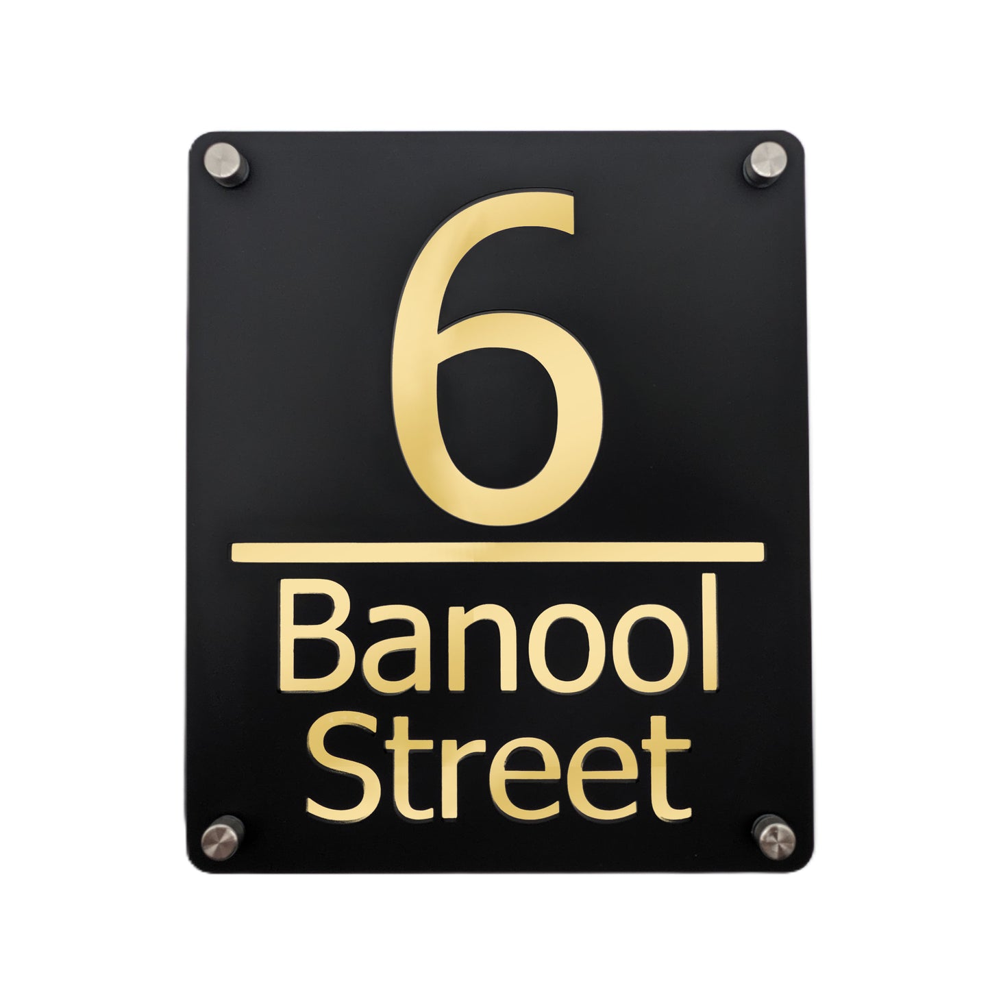 The Halo - Contemporary Dual-Layer Acrylic Address Plate