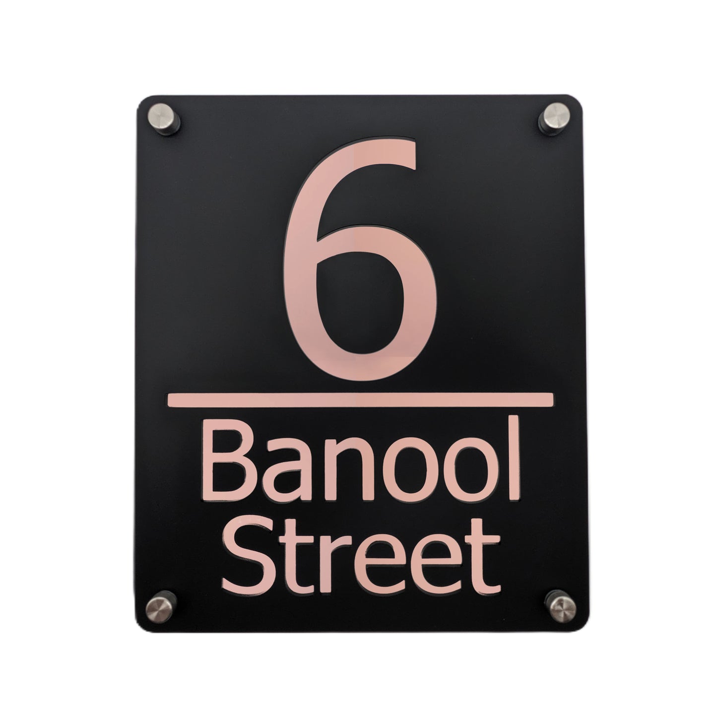 The Halo - Contemporary Dual-Layer Acrylic Address Plate