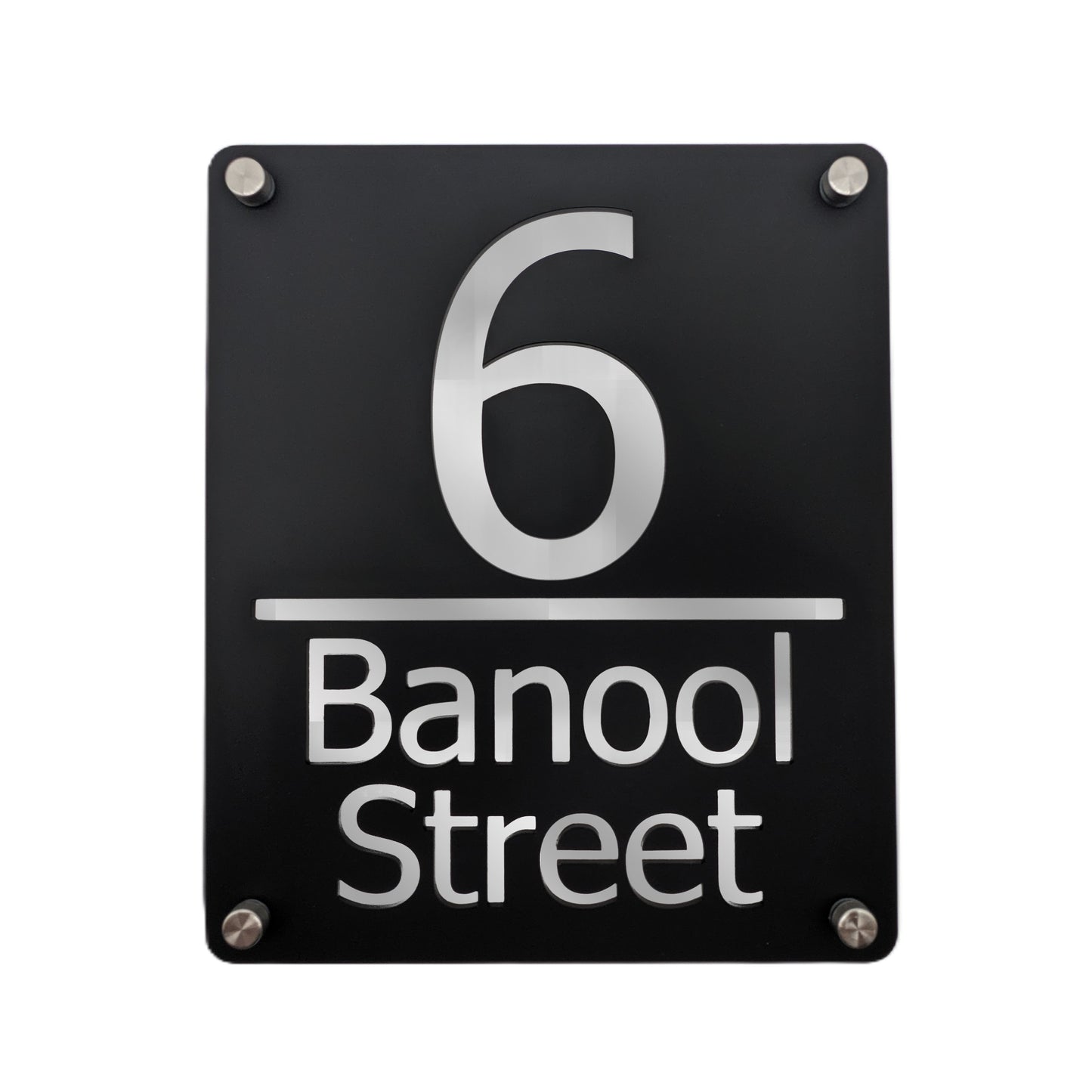 The Halo - Contemporary Dual-Layer Acrylic Address Plate