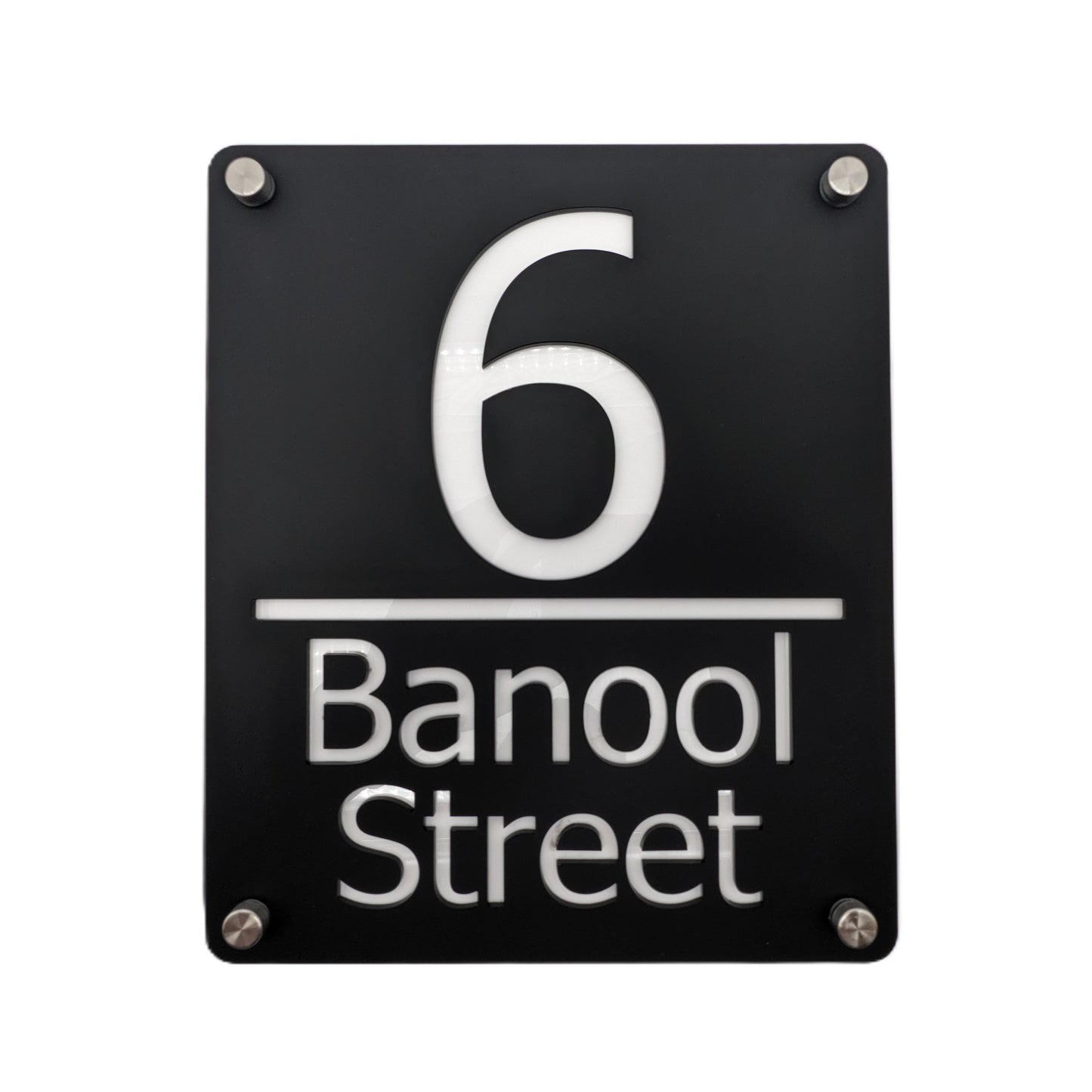 The Halo - Contemporary Dual-Layer Acrylic Address Plate
