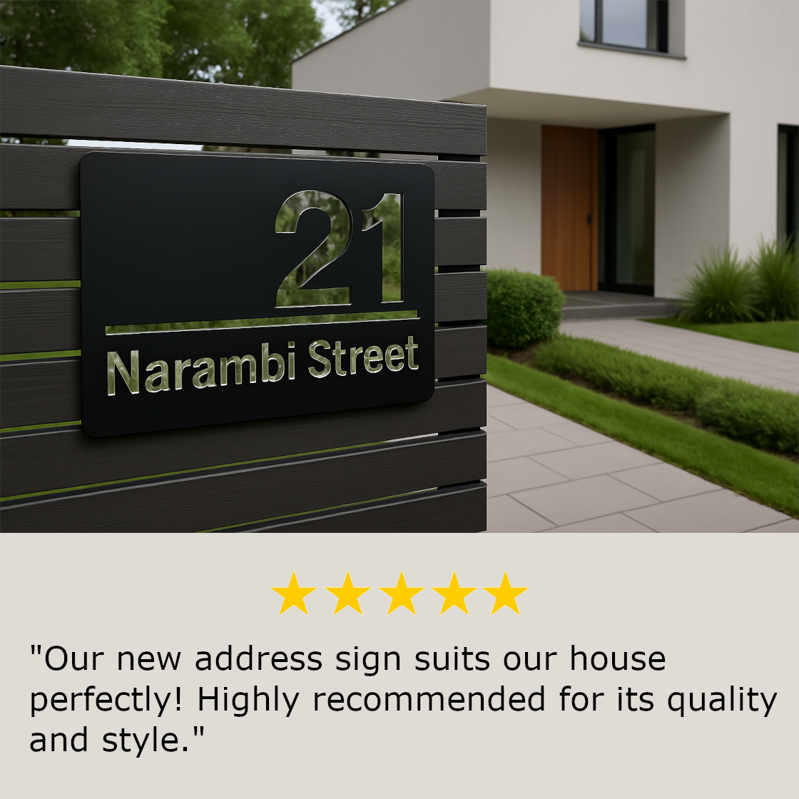 The Obsidian - Premium Double Layer House Plaque