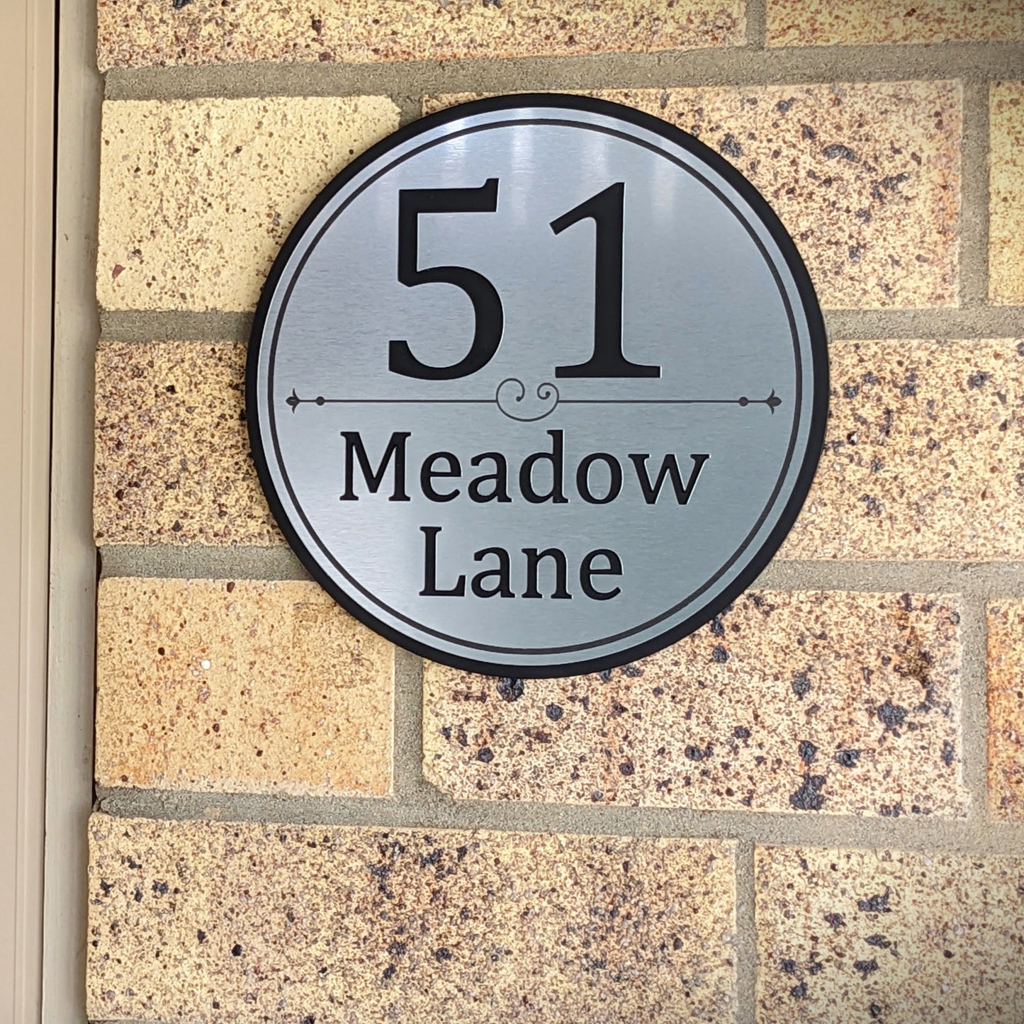 The Foundry - Premium Metal-Look Round Address Sign