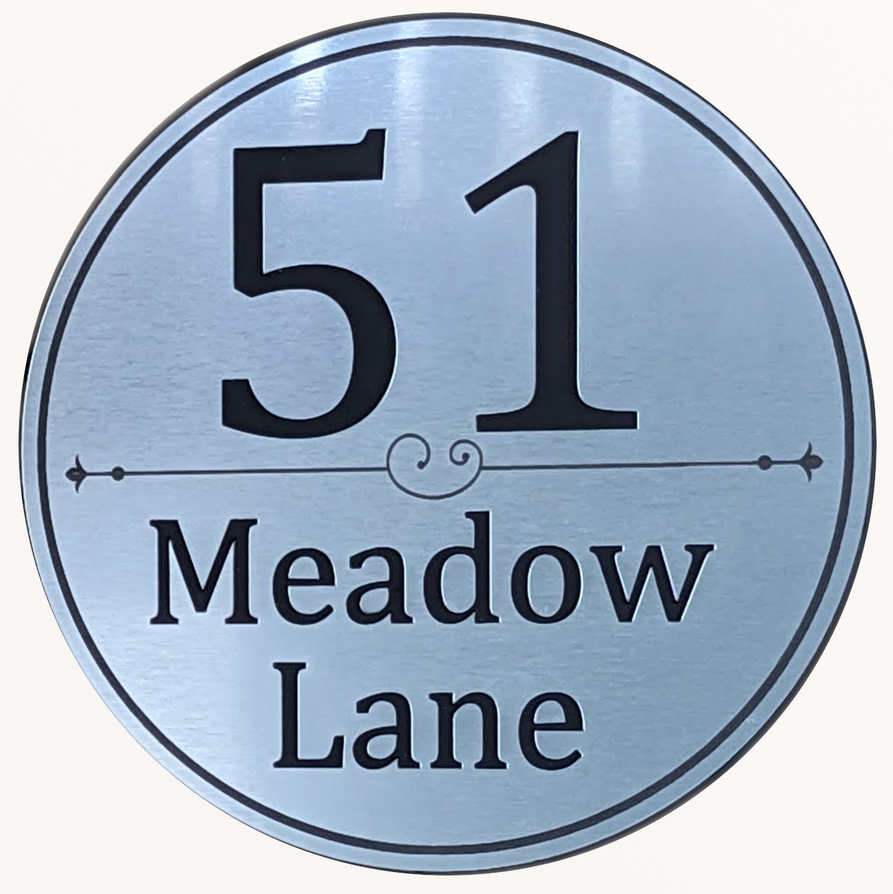 The Foundry - Premium Metal-Look Round Address Sign