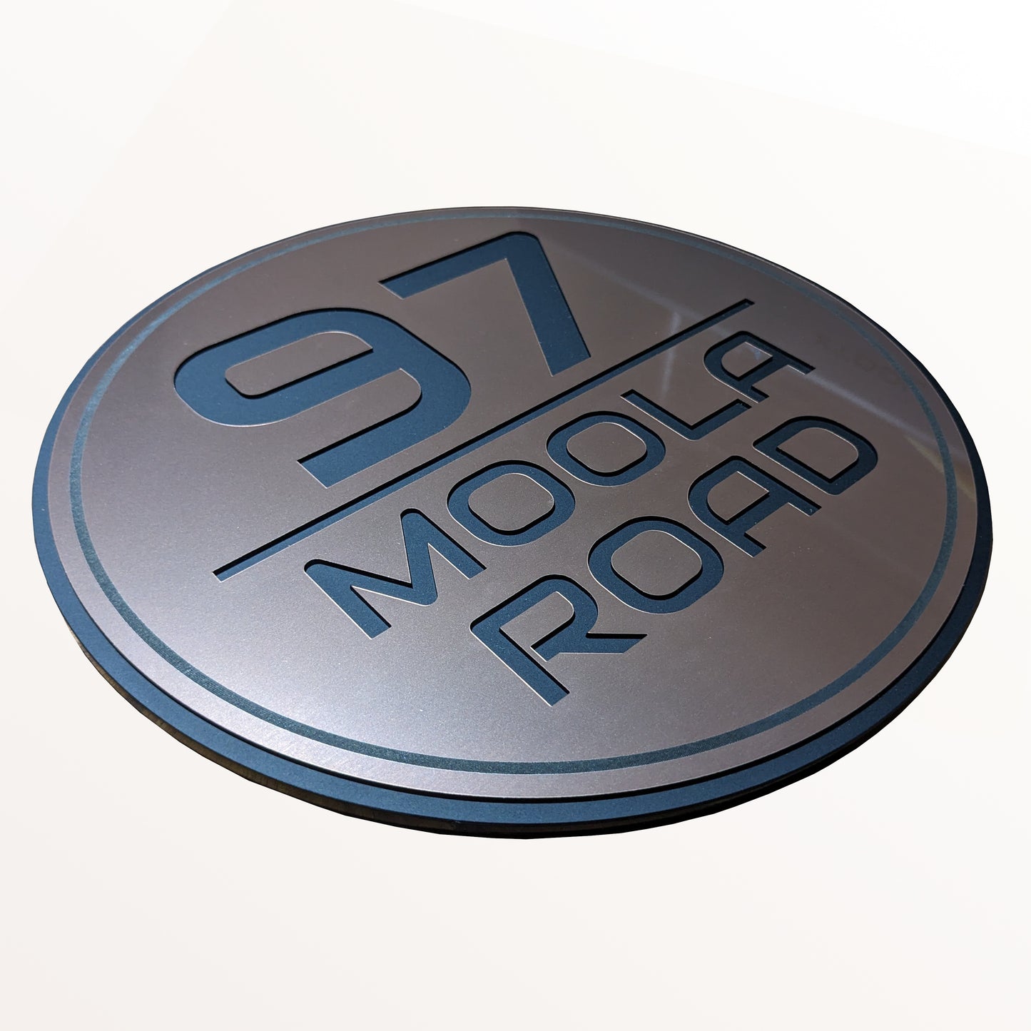 The Foundry - Premium Metal-Look Round Address Sign