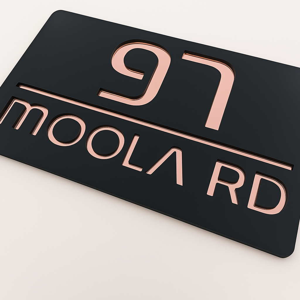The Obsidian - Premium Double Layer House Plaque