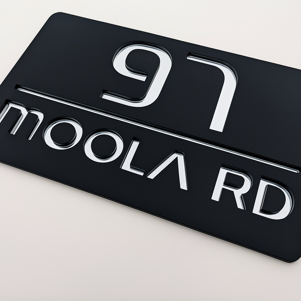 The Obsidian - Premium Double Layer House Plaque