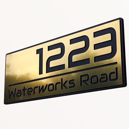 The Strata – Sleek Metallic Finish Sign