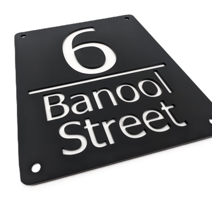 The Halo - Contemporary Dual-Layer Acrylic Address Plate