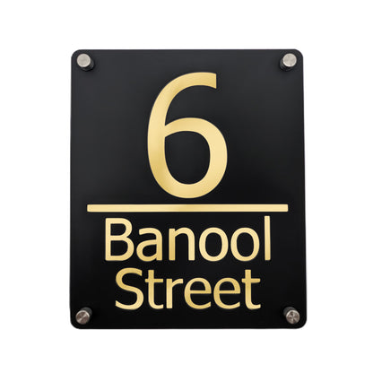The Halo - Contemporary Dual-Layer Acrylic Address Plate