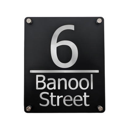 The Halo - Contemporary Dual-Layer Acrylic Address Plate