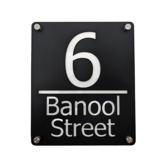 The Halo - Contemporary Dual-Layer Acrylic Address Plate