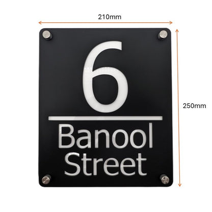 The Halo - Contemporary Dual-Layer Acrylic Address Plate