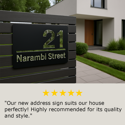 The Obsidian - Premium Double Layer House Plaque