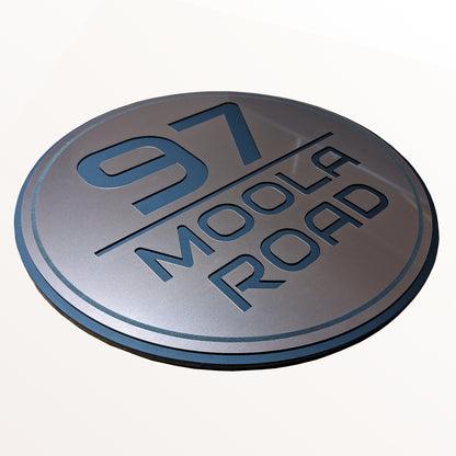 The Foundry - Premium Metal-Look Round Address Sign