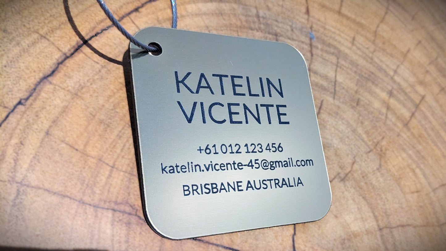 Bag Tag (Metal Look)