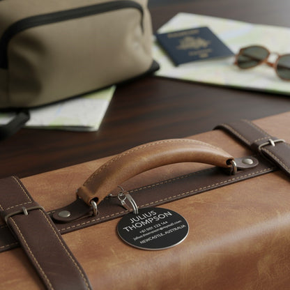 Round Bag Tag (Matte Black)