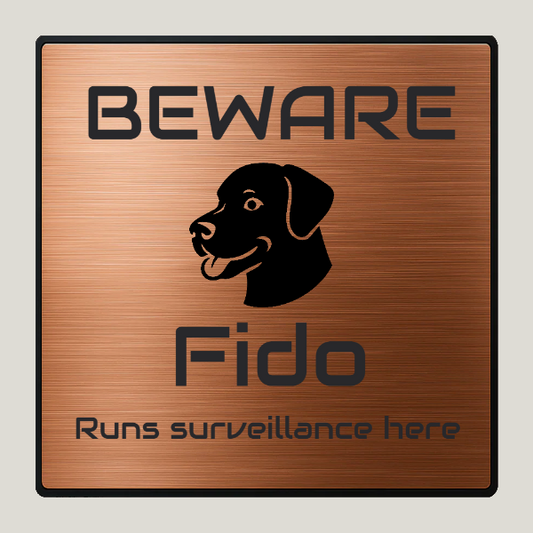 Dog on Patrol Custom Sign (200mm x 200mm)