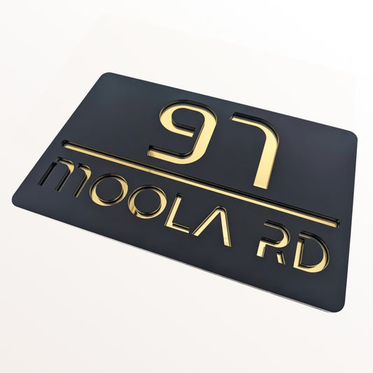 The Obsidian - Premium Double Layer House Plaque