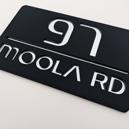 The Obsidian - Premium Double Layer House Plaque